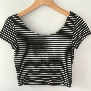 AEO Stripped Wide Neck Crop Top